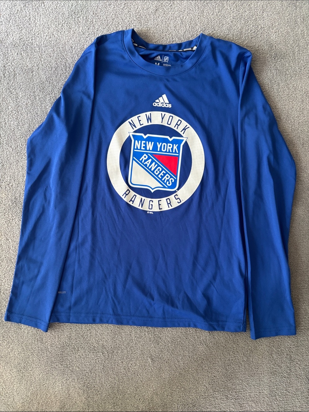 adidas New York Rangers Long-Sleeve Shirt - Blue